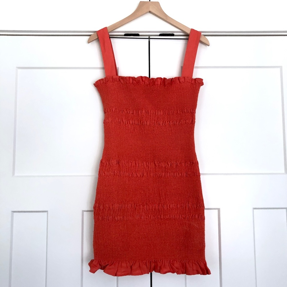 Capulet Orange Ruffle Mini Dress - Picture 6 of 13